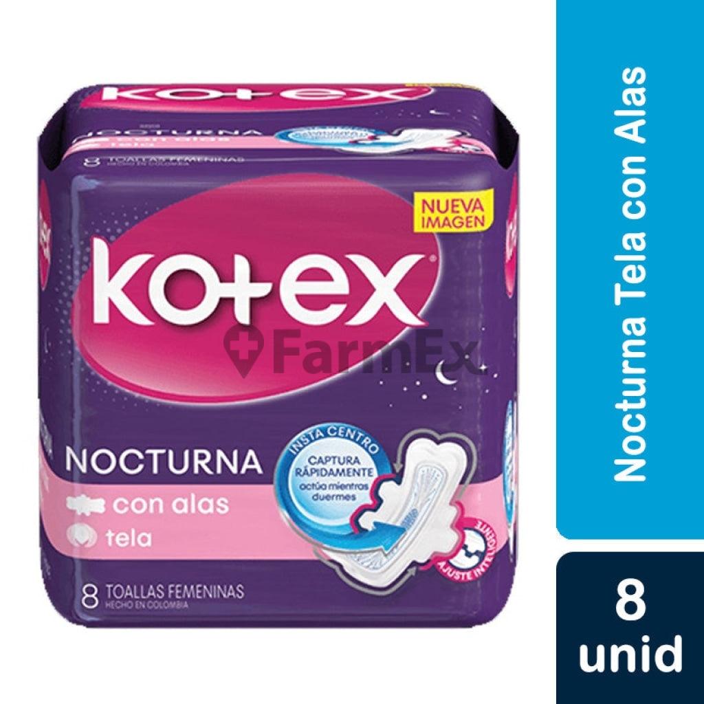 Kotex Nocturna con alas x 8 Toallas kimberly